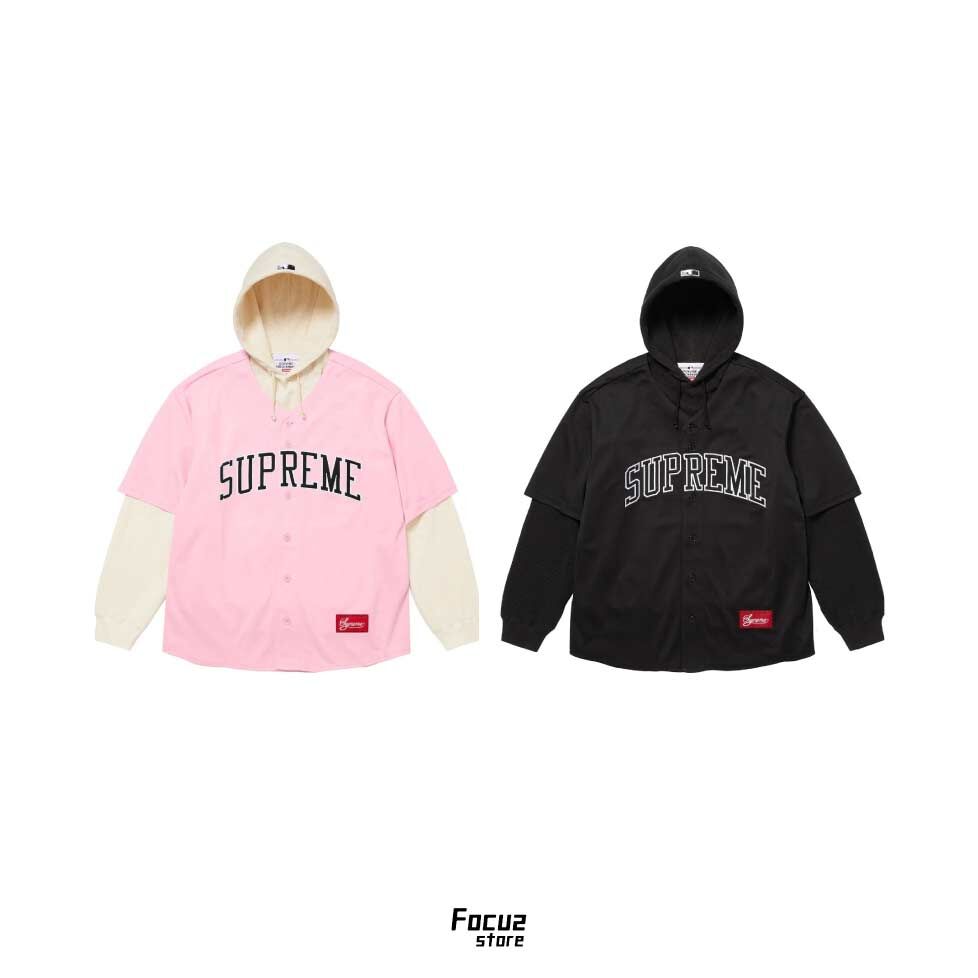 【Focus Store】現貨秒發 Supreme FW25 Week17 Chicago White Sox Hooded Baseball Jersey 芝加哥白襪 兩色 連帽棒球衫