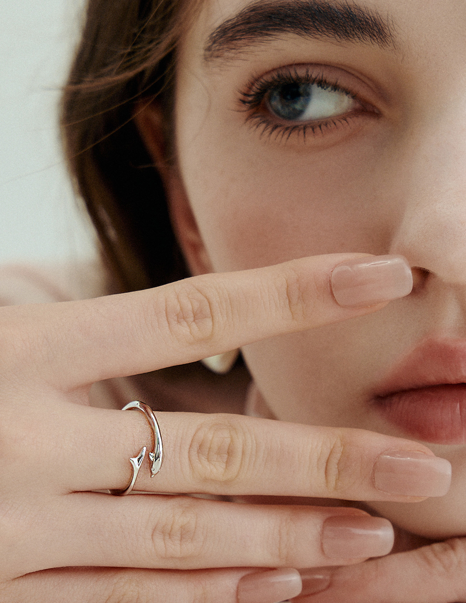 【925純銀】海豚跳躍可調式戒指