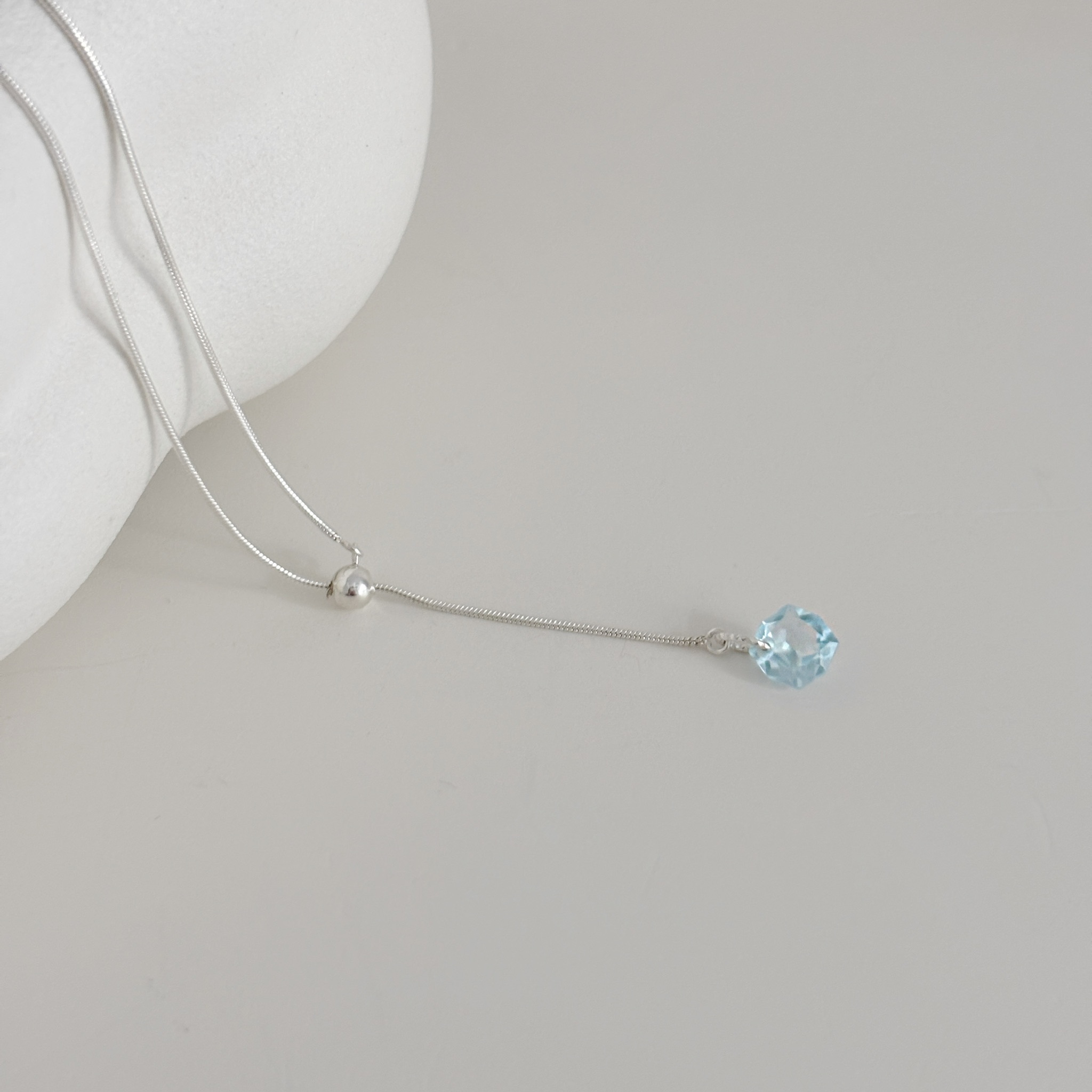 托帕小礦石可調式長項鍊