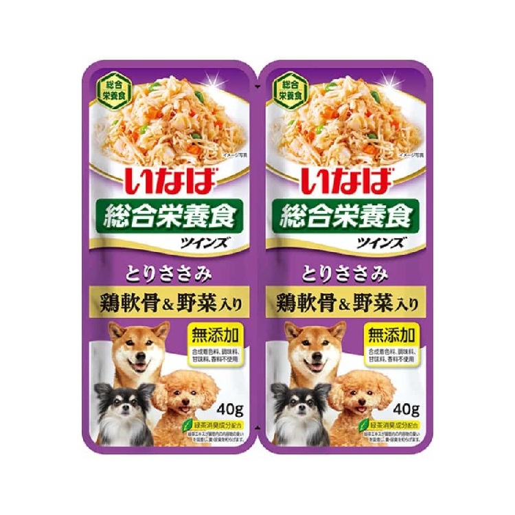 INABA 低脂肪 雞肉+雞軟骨+野菜 雙包 TW07