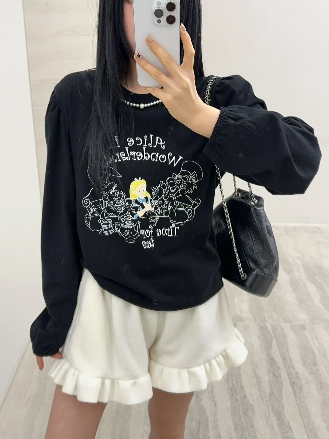愛麗絲珍珠領t