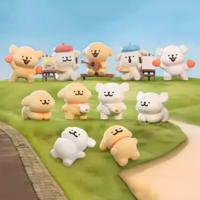 士林總會｜IP公仔盲盒｜TOYZERO+ 黃油小熊/線條小狗/粉紅兔子/DINOTAENG(隨機不含盒)