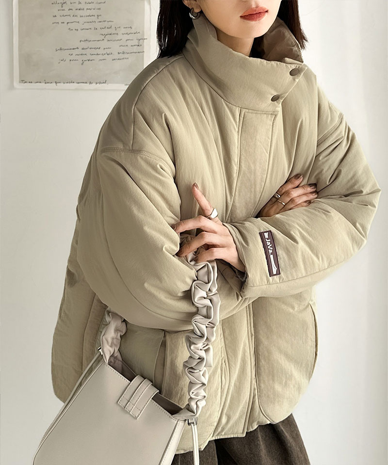 🇯🇵 日本選物| JAVA 蓬鬆立領排釦 輕薄保暖尼龍外套