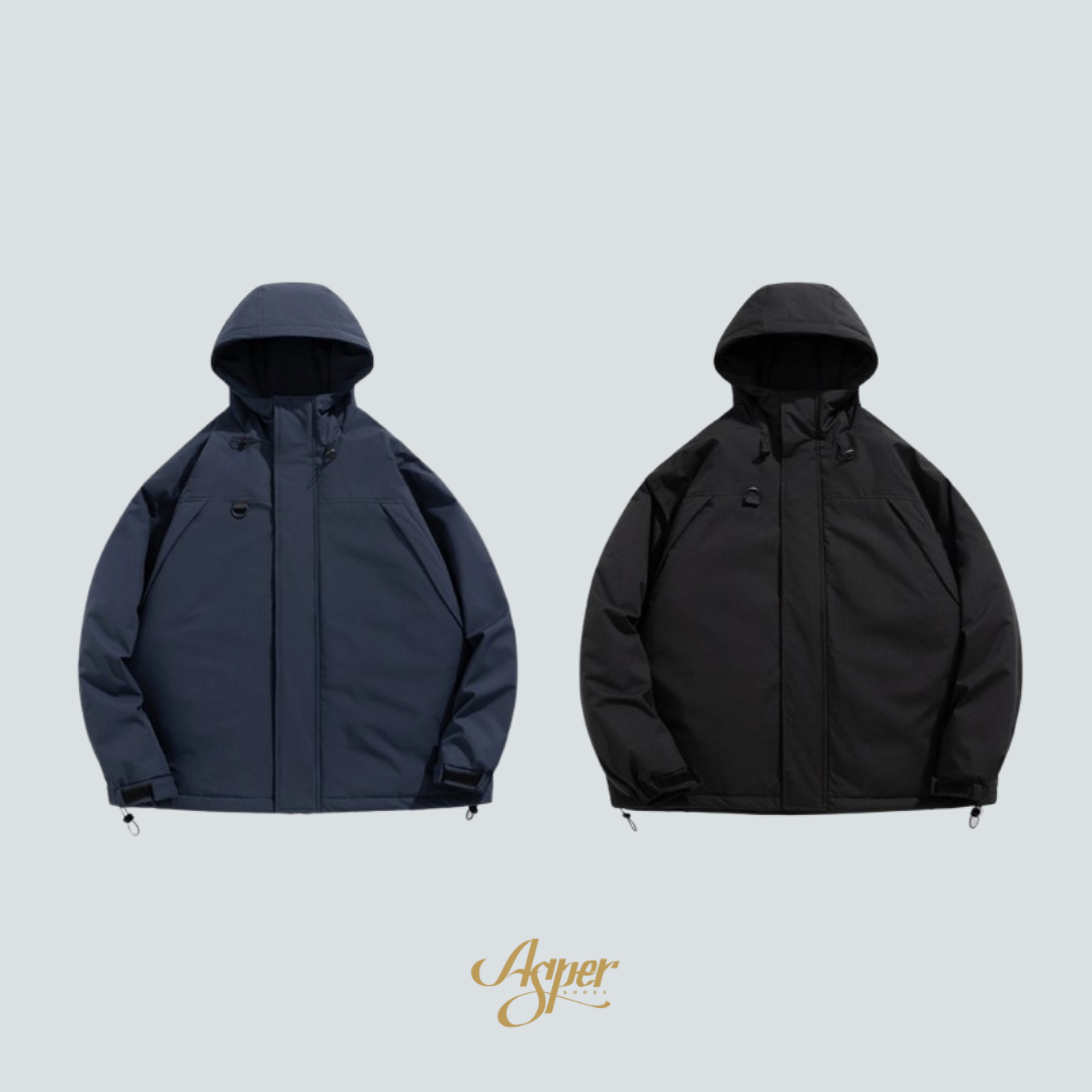 SBG 防潑水拉鍊口袋鋪棉連帽外套 V0011