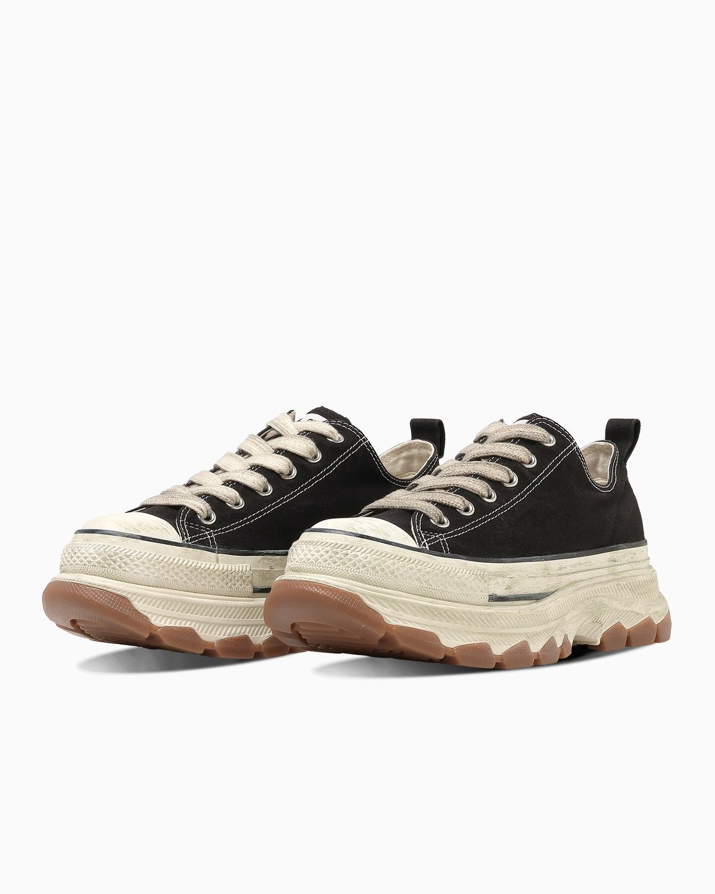 預購┃CONVERSE ALL STAR TREKWAVE AG OX 厚底 低筒 水洗 仿舊 帆布鞋 黑白