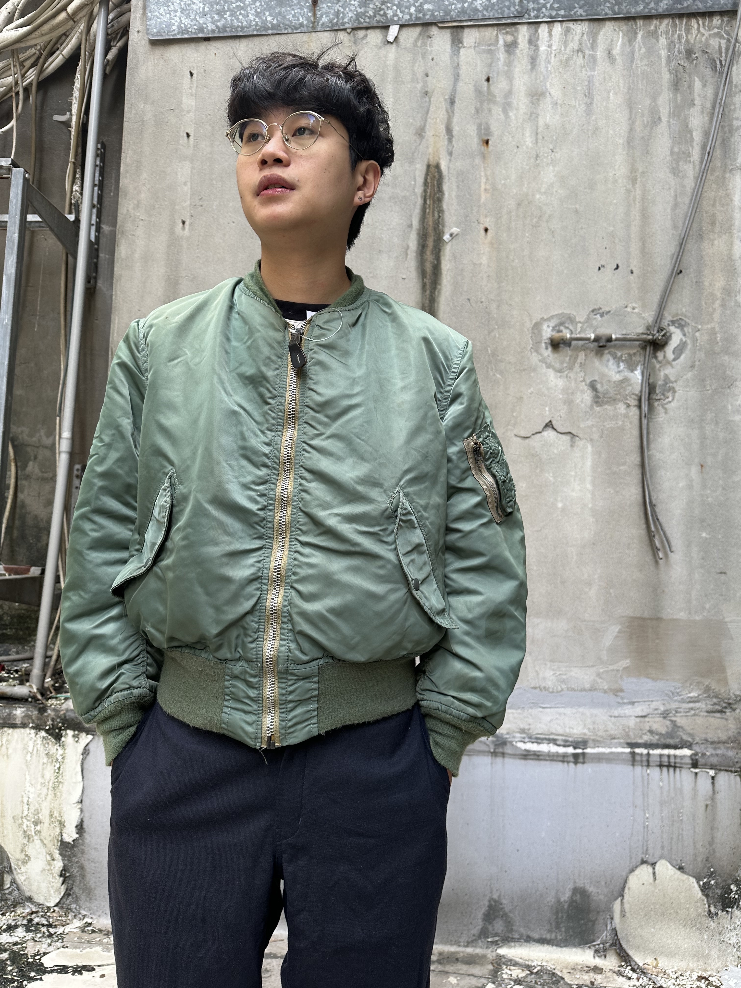 80’s ALPHA MA-1 Jacket (Made In USA) *Custom Embroidery