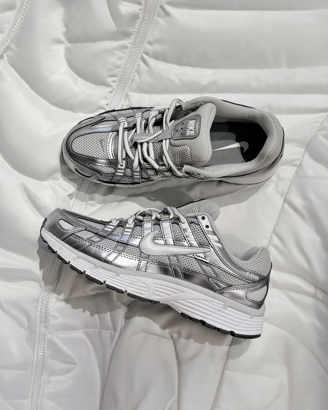 NIKE P-6000 金屬銀白 灰銀 灰白 復古 女鞋 IO3496-001 / 調貨