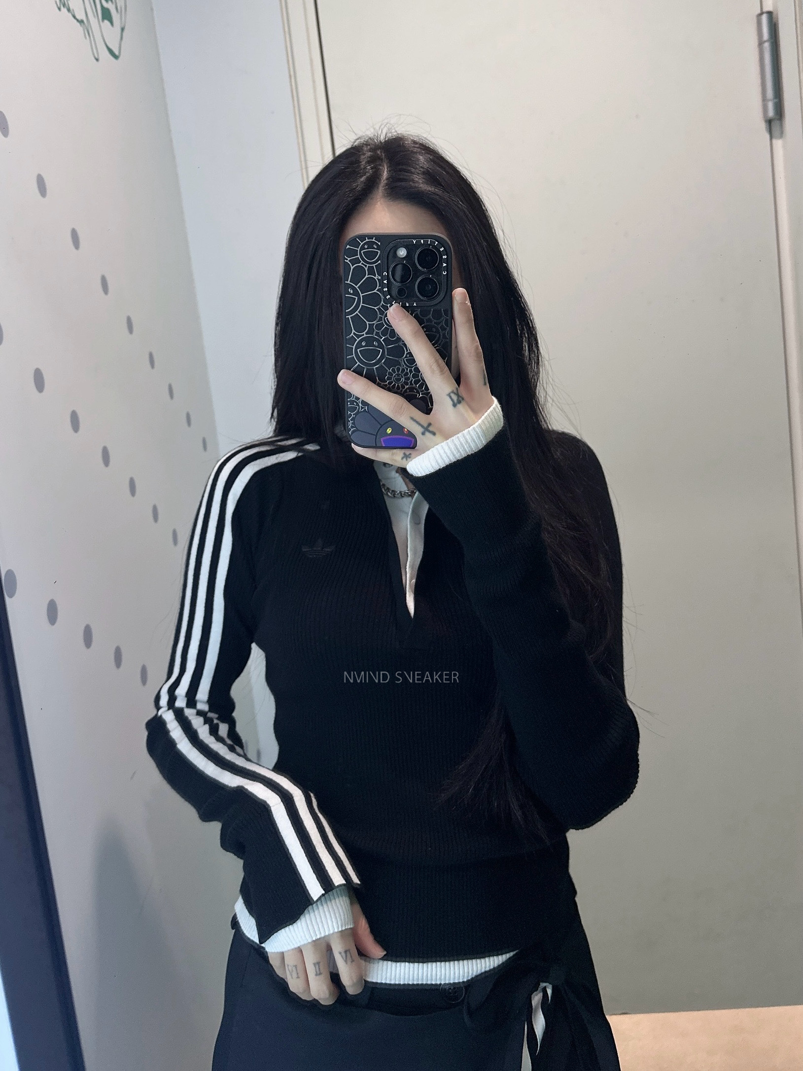 ADIDAS ORIGINALS 假兩件長袖上衣