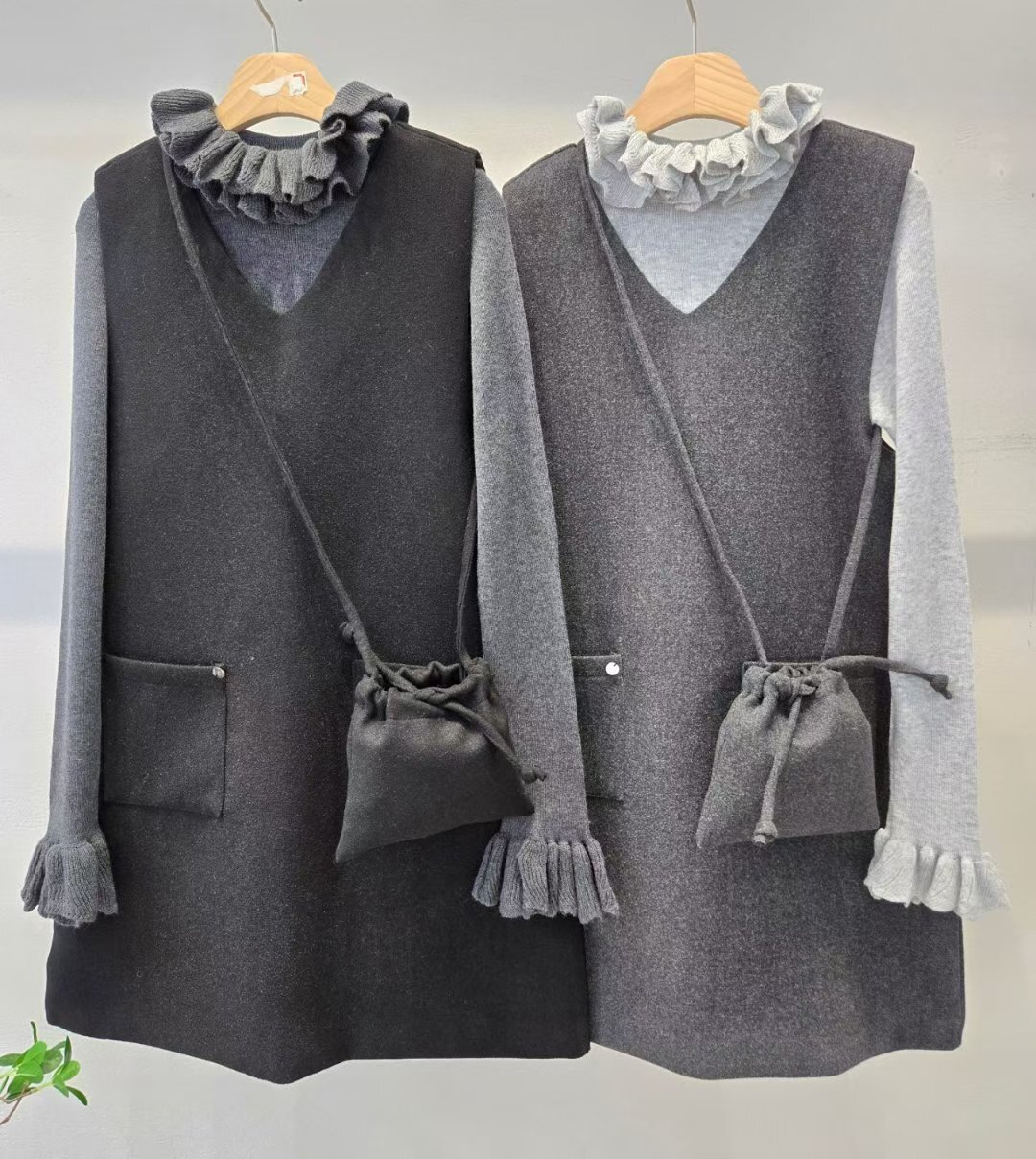 HP5410 層層花邊背心連身裙套裝