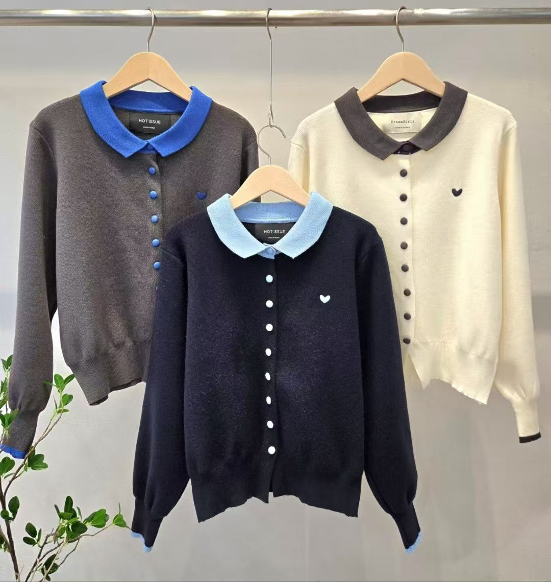 HP5417 心心刺繡針織外套