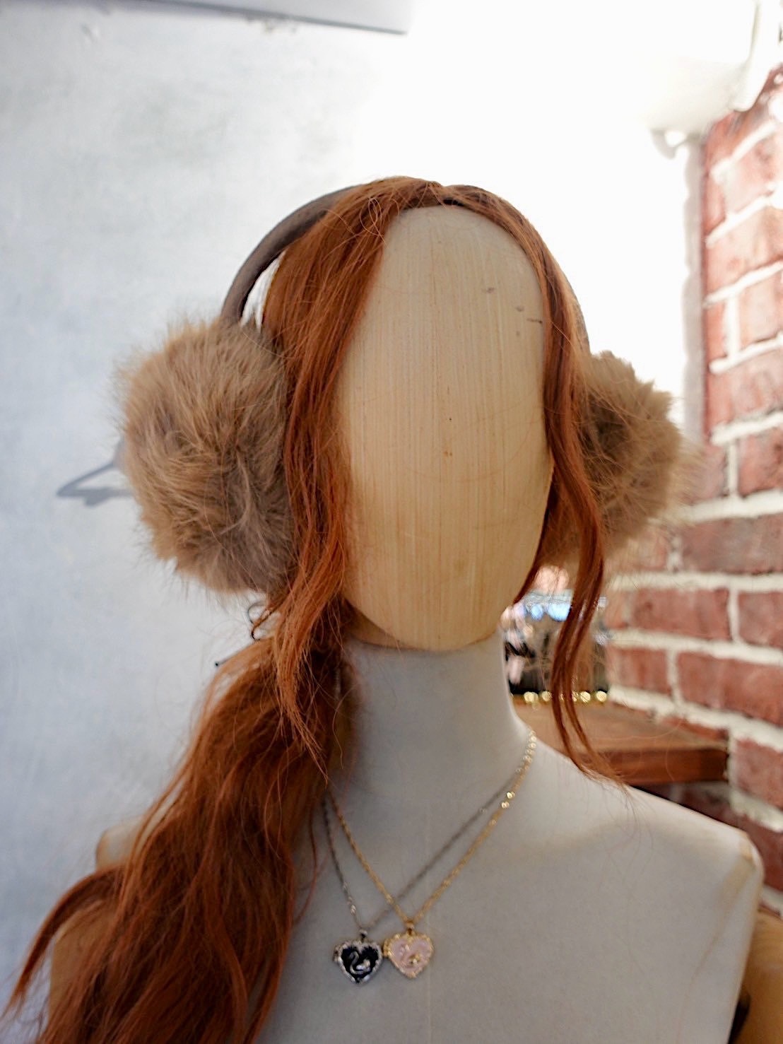 Caramel焦糖色 Vegan毛毛皮草耳罩