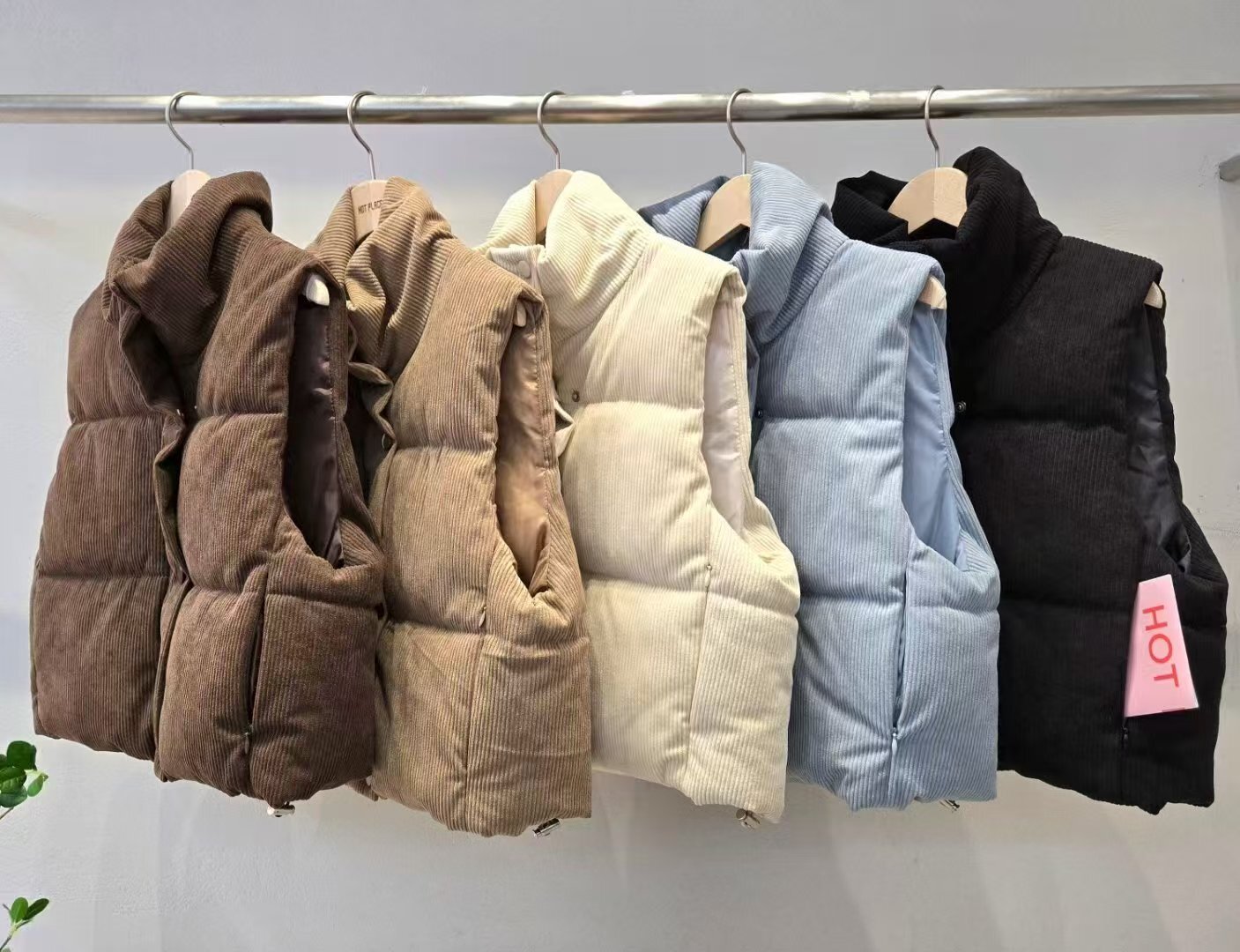 HP5429 燈心絨夾棉背心外套