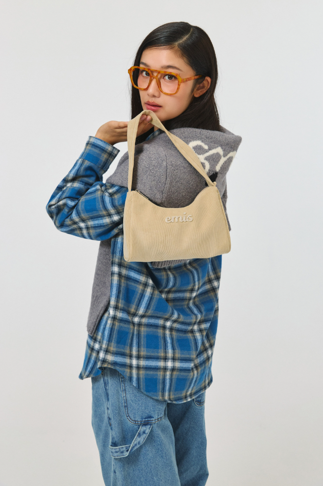 【直播】EMIS LL0106201 CORDUROY APPLIQUE 單肩包
