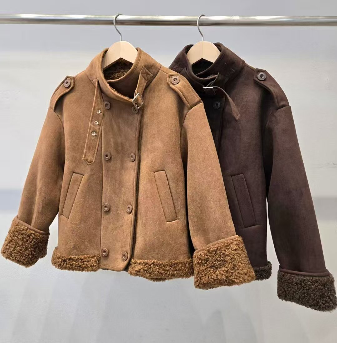 HP5430 雙排釦麂皮外套 *訂貨需4星期或以上*