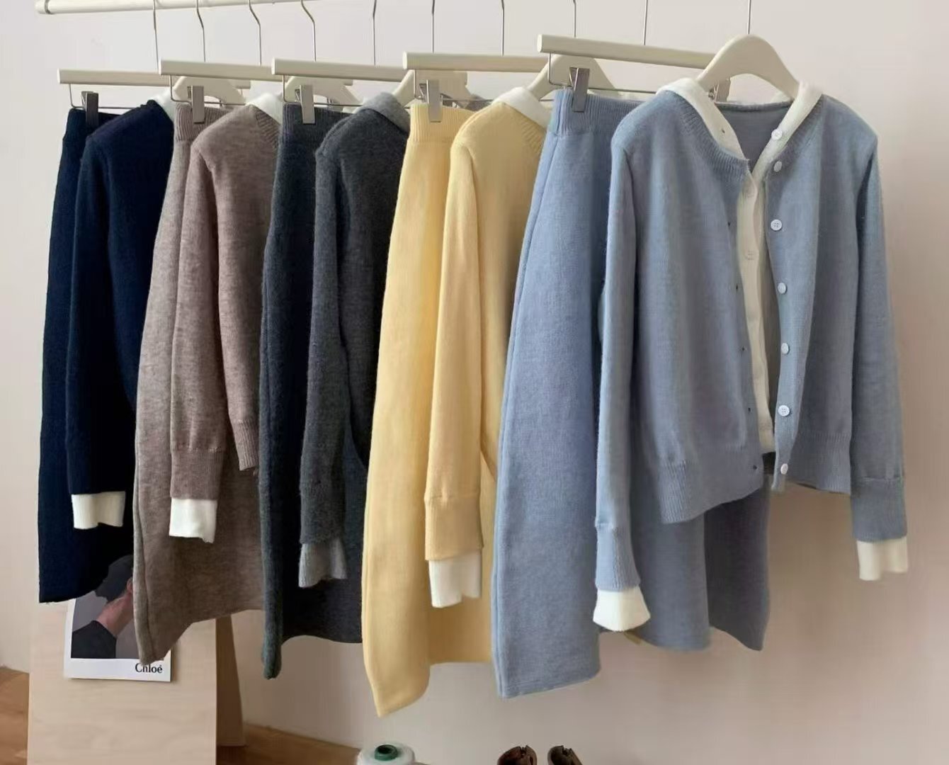 HP5440 假兩件外套針織套裝