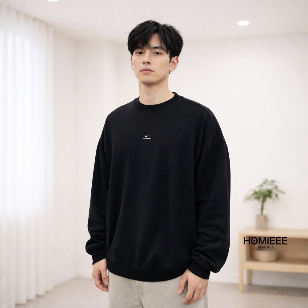 Nike Si Brsh Crew 衛衣 LOGO 刷毛 黑色 咖啡 男女可穿 [IM5902-010]