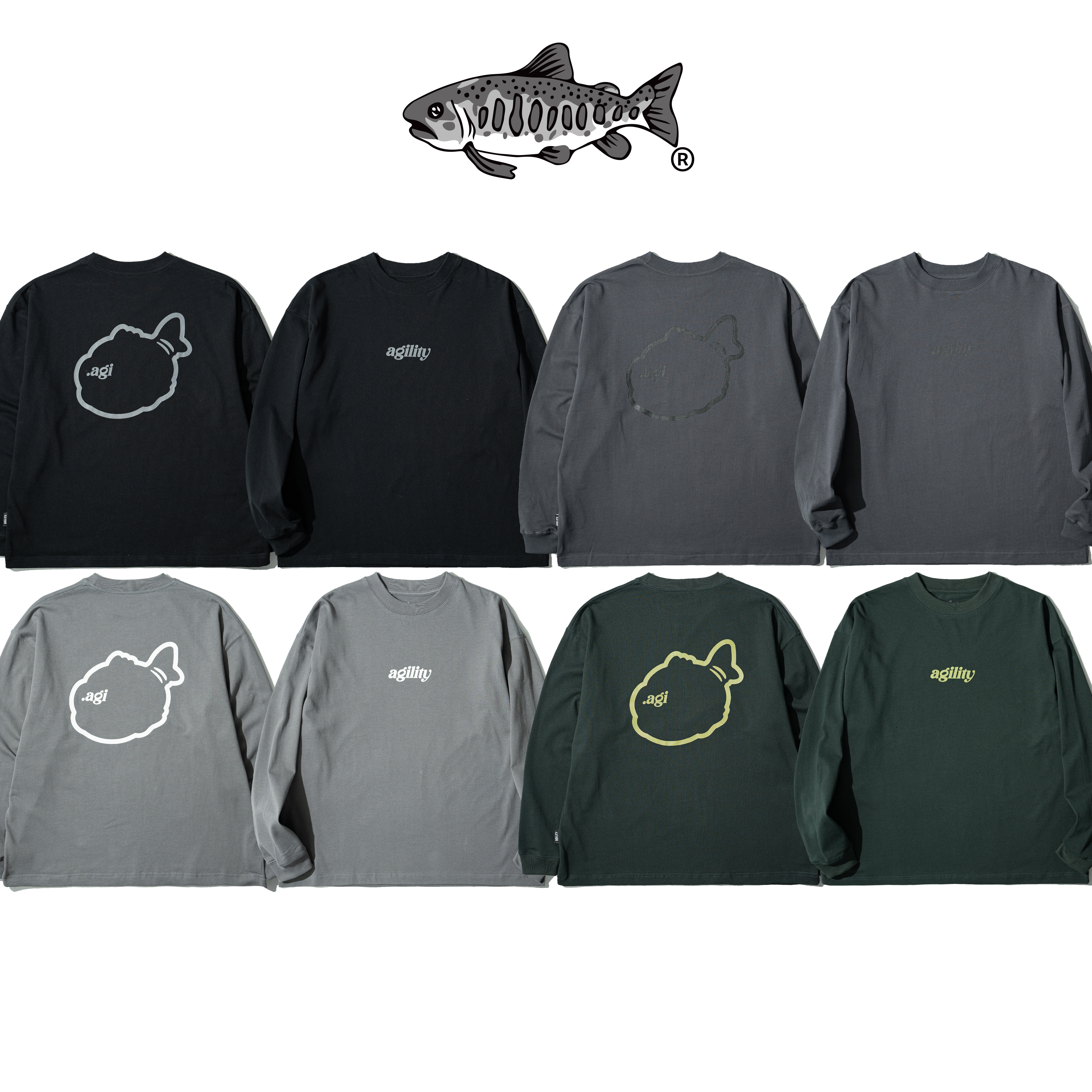 AGILITY Image Heavy LS Tee / SYAKEMARU 鮭魚丸 長袖Tee [RS8-SM]