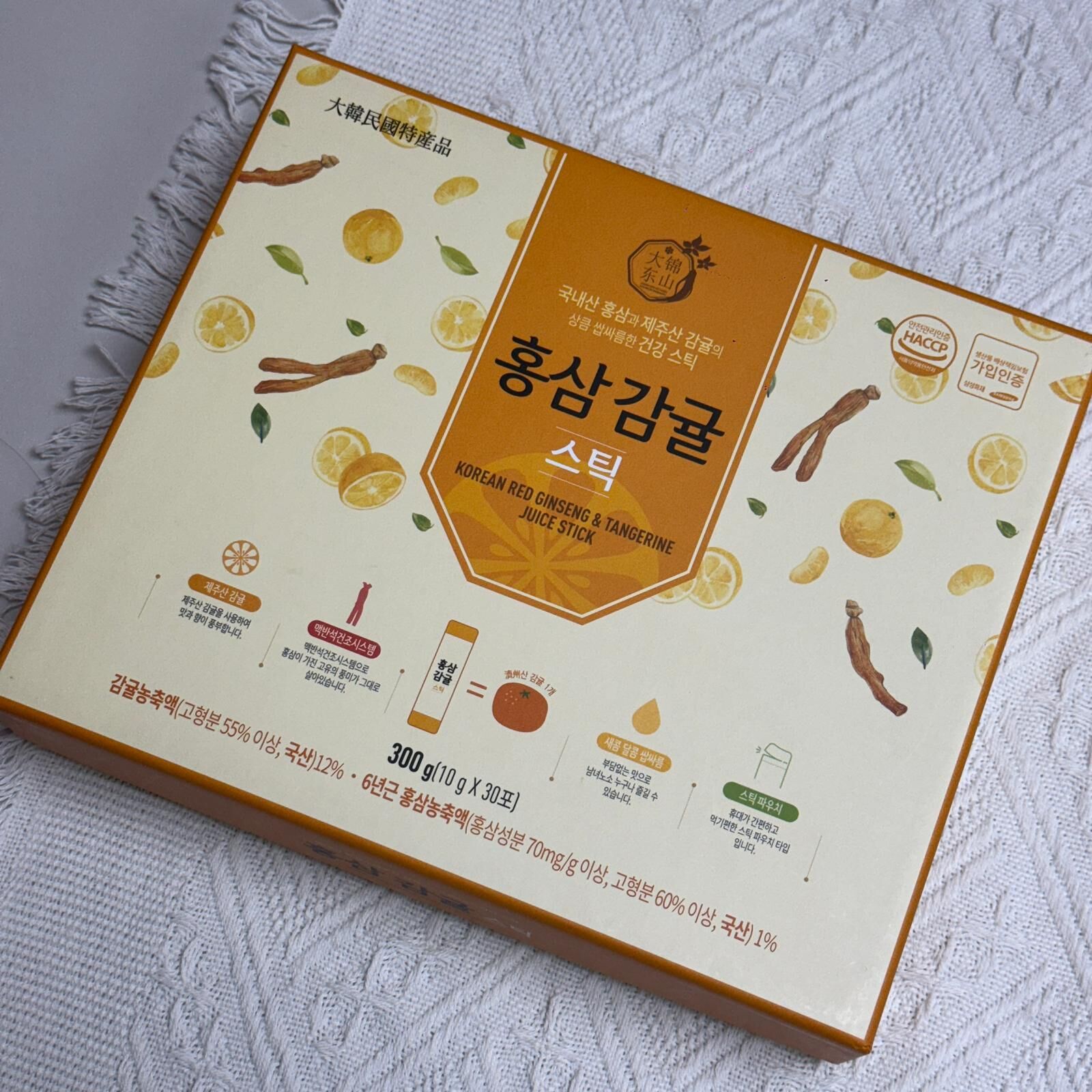 A55 韓國錦山大東紅蔘柑橘VC濃縮液 (10g x 30支)