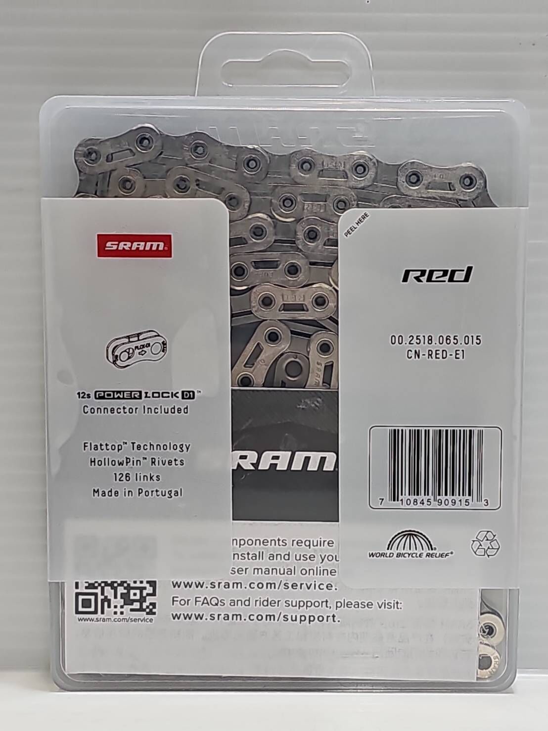 (會員特賣品) SRAM RED E1 AXS 12S 銀色鏈條 126目 含快扣 12S POWER LOCK SRAM 原廠鏈條