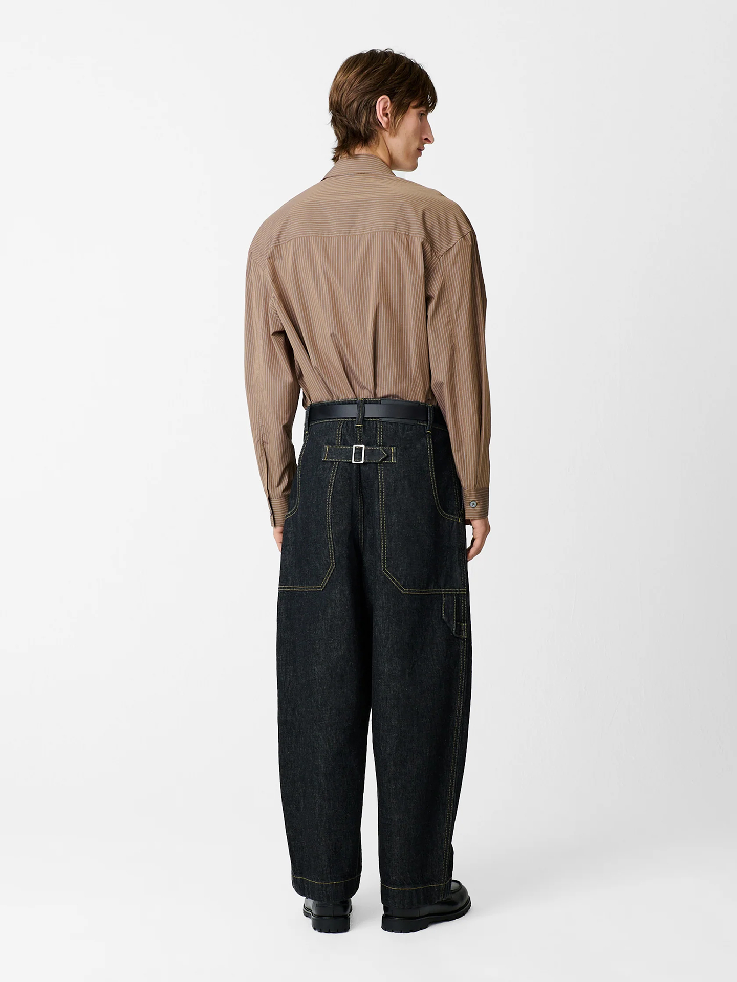 パンツ STUDIO NICHOLSON BRIDGES DENIM SNM1245 Studio Nicholson Bridges Denim Pant Black