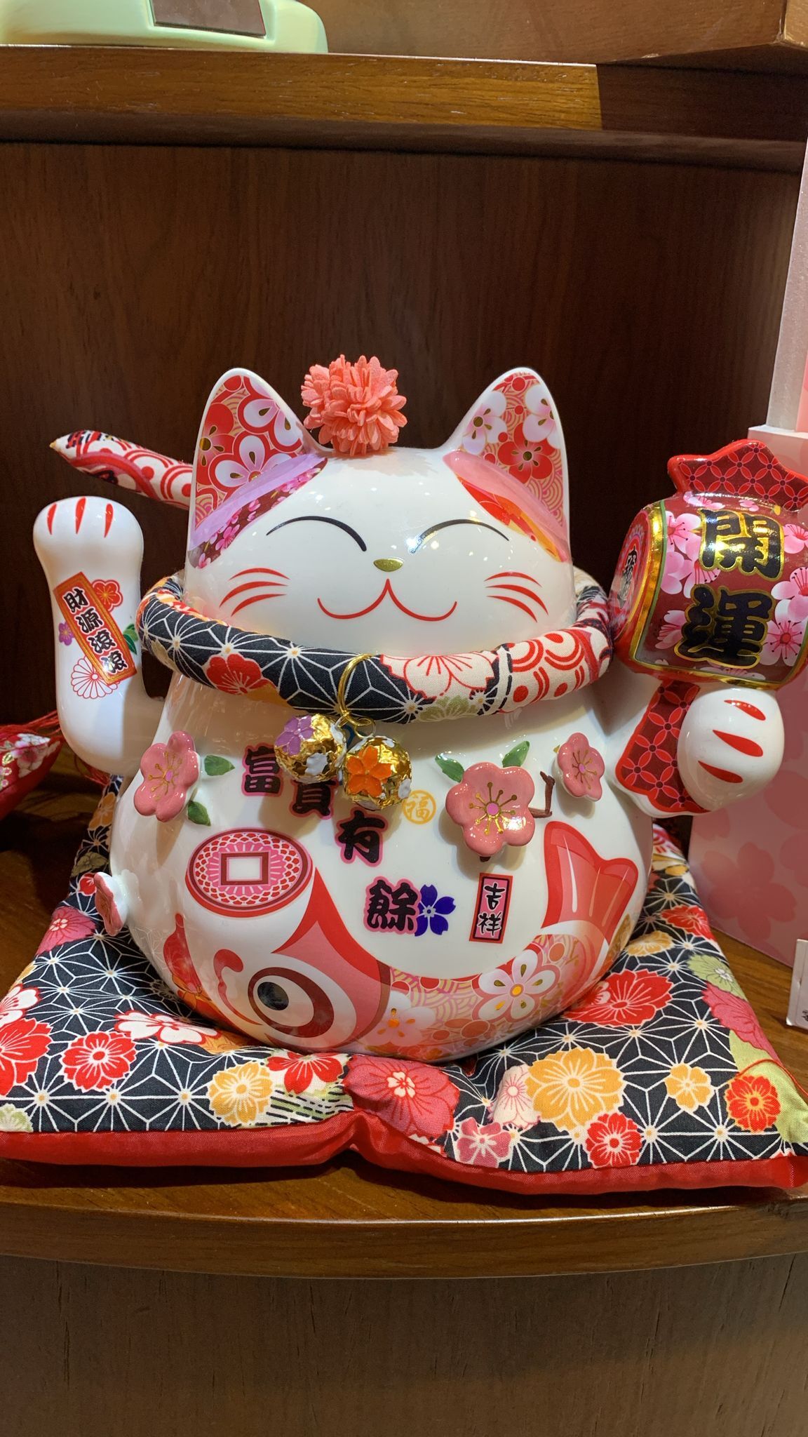 【直播】LL0106463 富貴有餘粉招財貓（電池/USB可招手) (98814) (送小掛件)