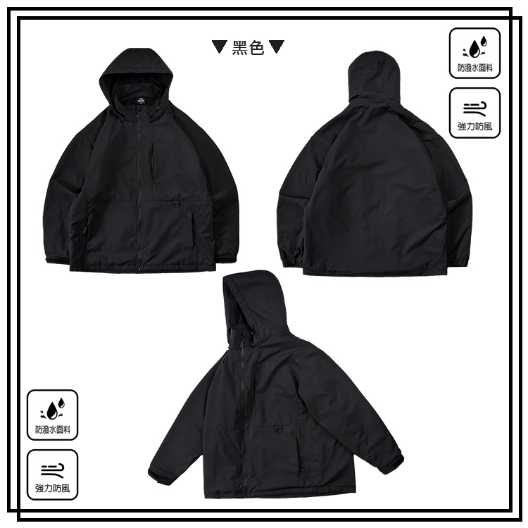 大尺碼 內刷毛防風防潑水外套 150KG可穿 機車外套 男 可拆帽/立領 雙側拉鍊口袋+暗袋 保暖厚外套 寬鬆衝鋒衣