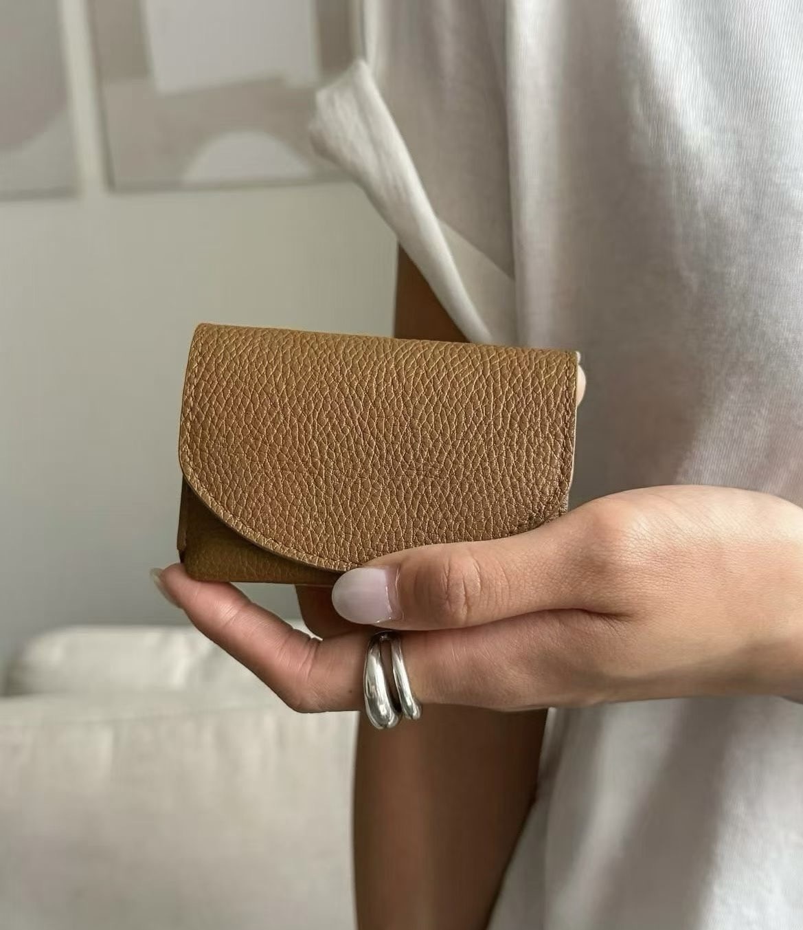 A1BU06 5FW 韓國水洗牛皮緊湊型錢包