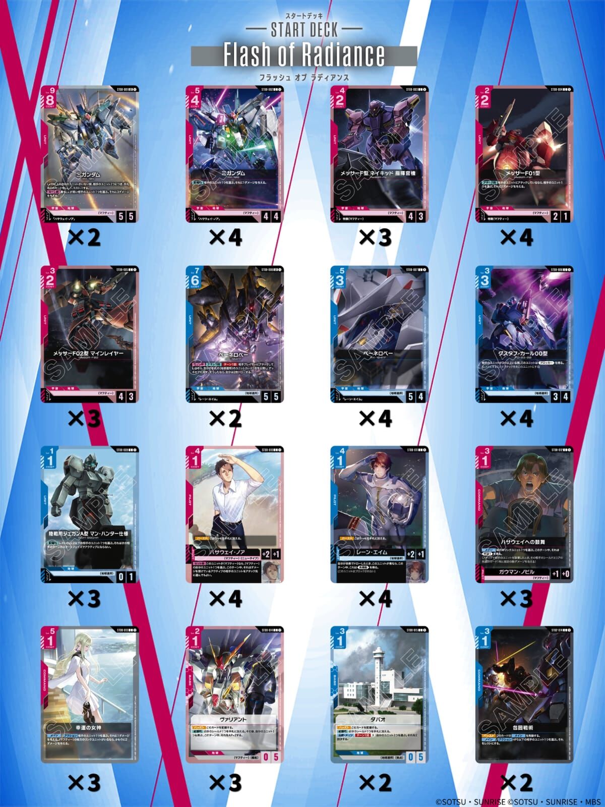 高達卡牌遊戲 起始卡組 Flash of Radiance [ST08]
