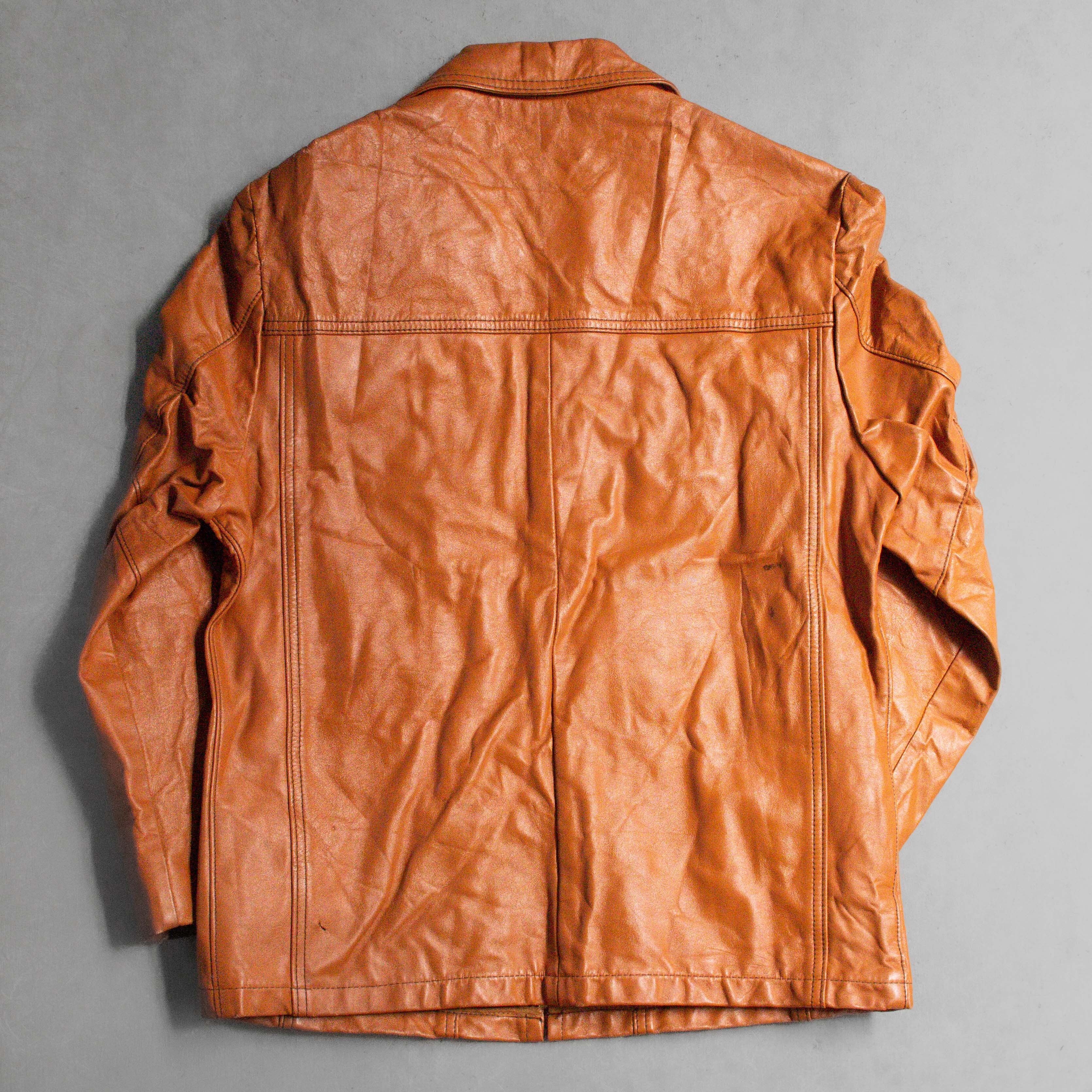 60S VINTAGE LEATHER JACKET 美國製 焦糖色 皮衣 外套