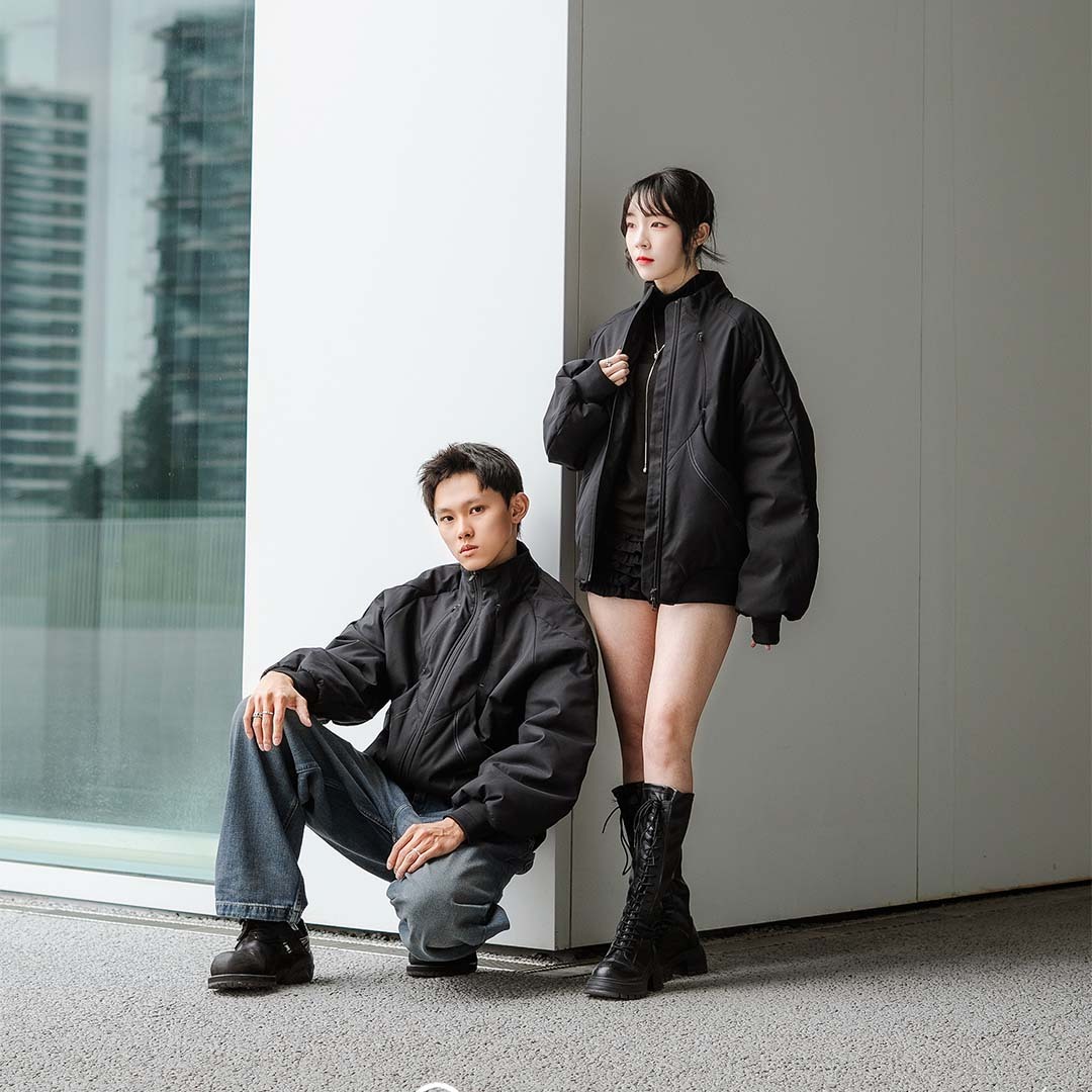 2025AW oqLiq Double-Strand Stand Collar Jacket 日本 SOLOTEX® 機能 風行 寬鬆 夾克 外套 現貨 25AO03