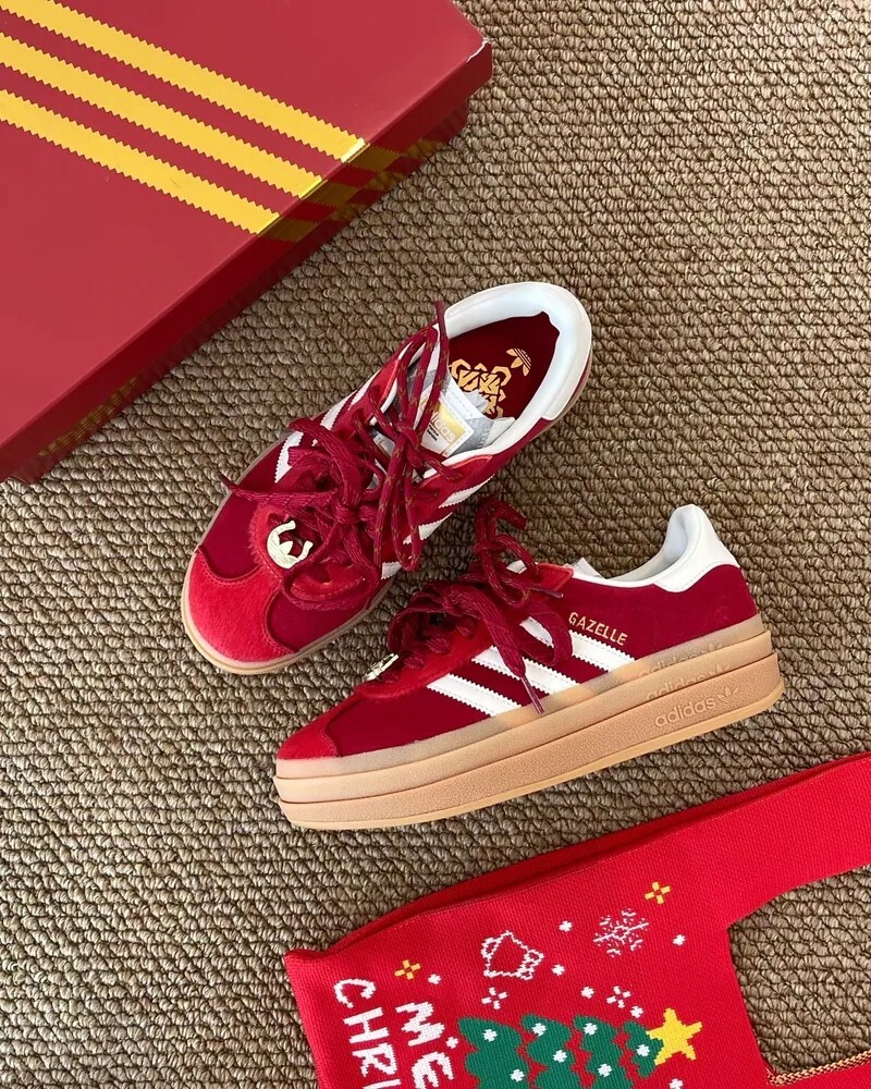 Adidas Originals  CNY GAZELLE 厚底 紅色  馬年限定 新年限定 KJ4293