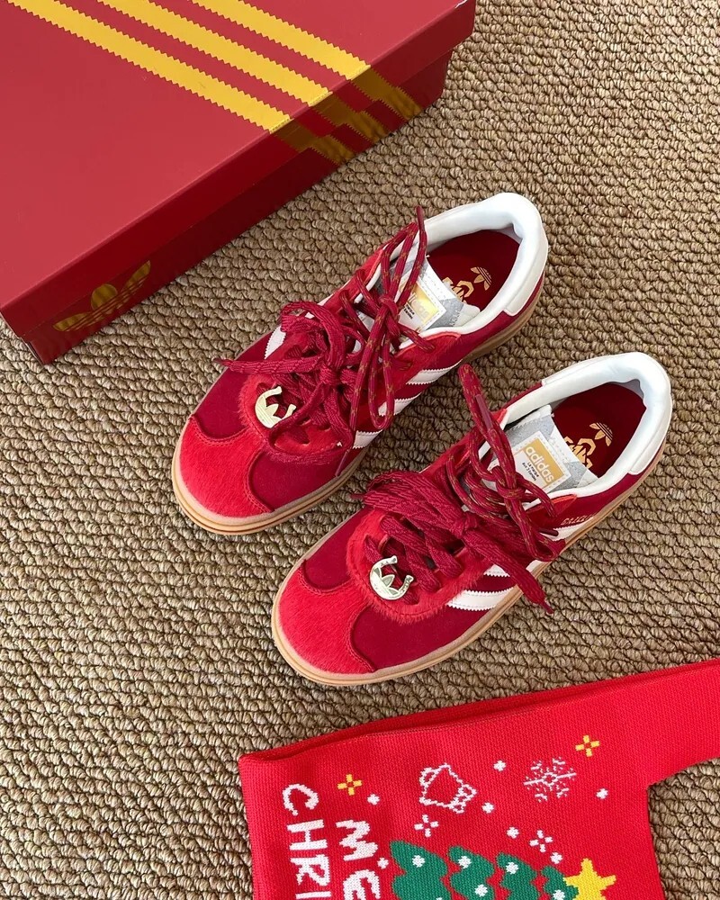 Adidas Originals  CNY GAZELLE 厚底 紅色  馬年限定 新年限定 KJ4293