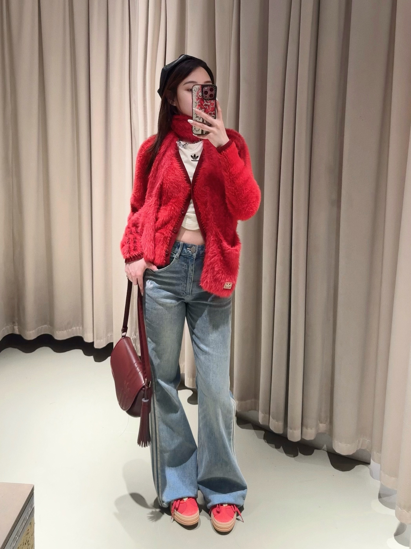 代購-ADIDAS CRFT FLAIR PANT 新年 CNY 水洗喇叭褲 丹寧長褲 KT3173