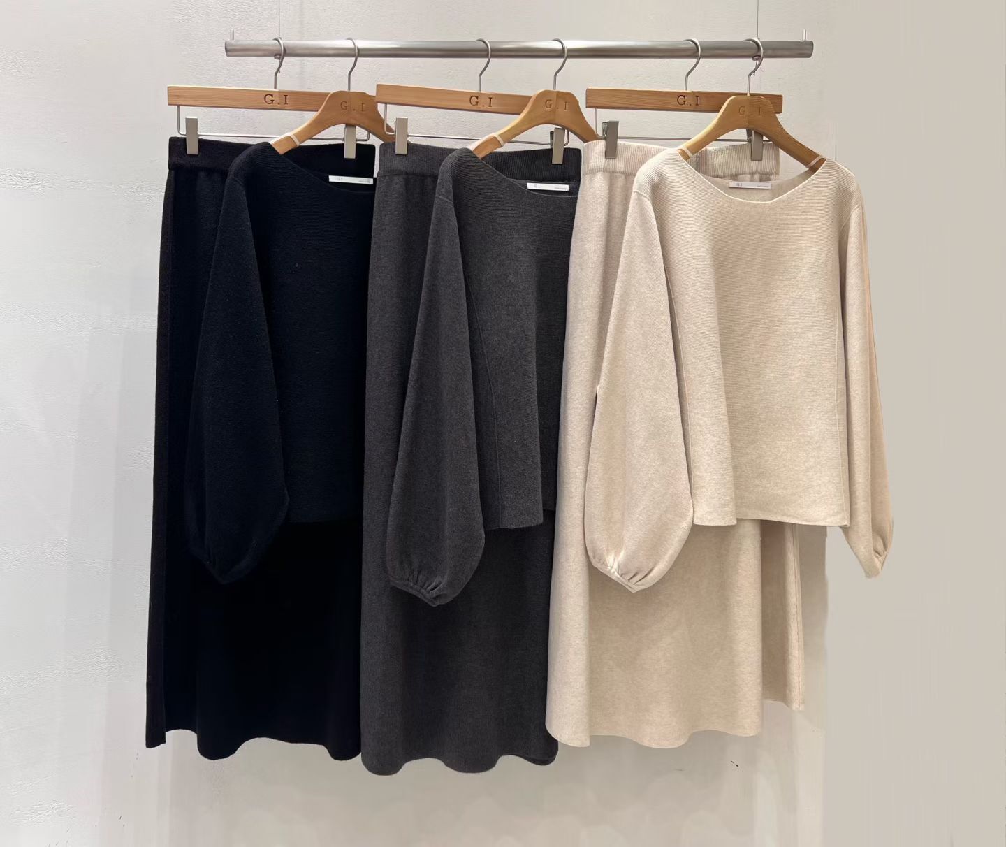 GI5424 泡泡針織衫套裝