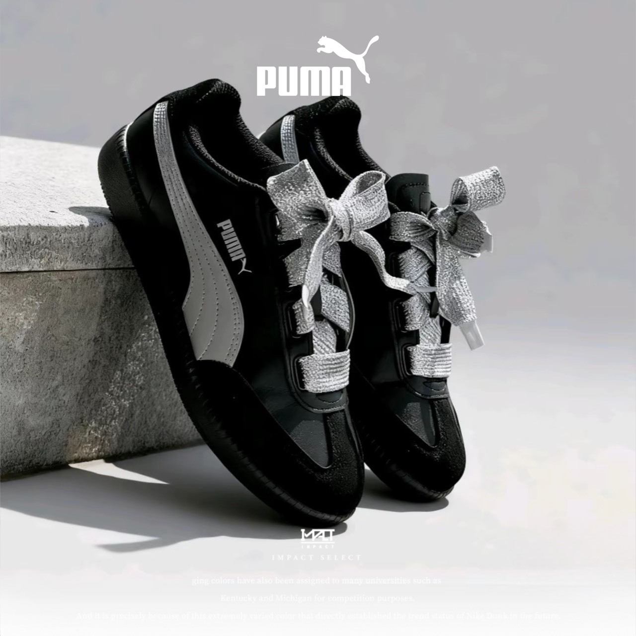 PUMA 9-T SUEDE 薄底德訓 黑銀 復古 質感 407608-02