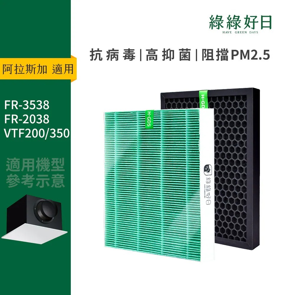 適用 Alaska 阿拉斯加 FR-3538 FR-2038 VTF200 350空氣淨化箱全熱交換器 綠綠好日