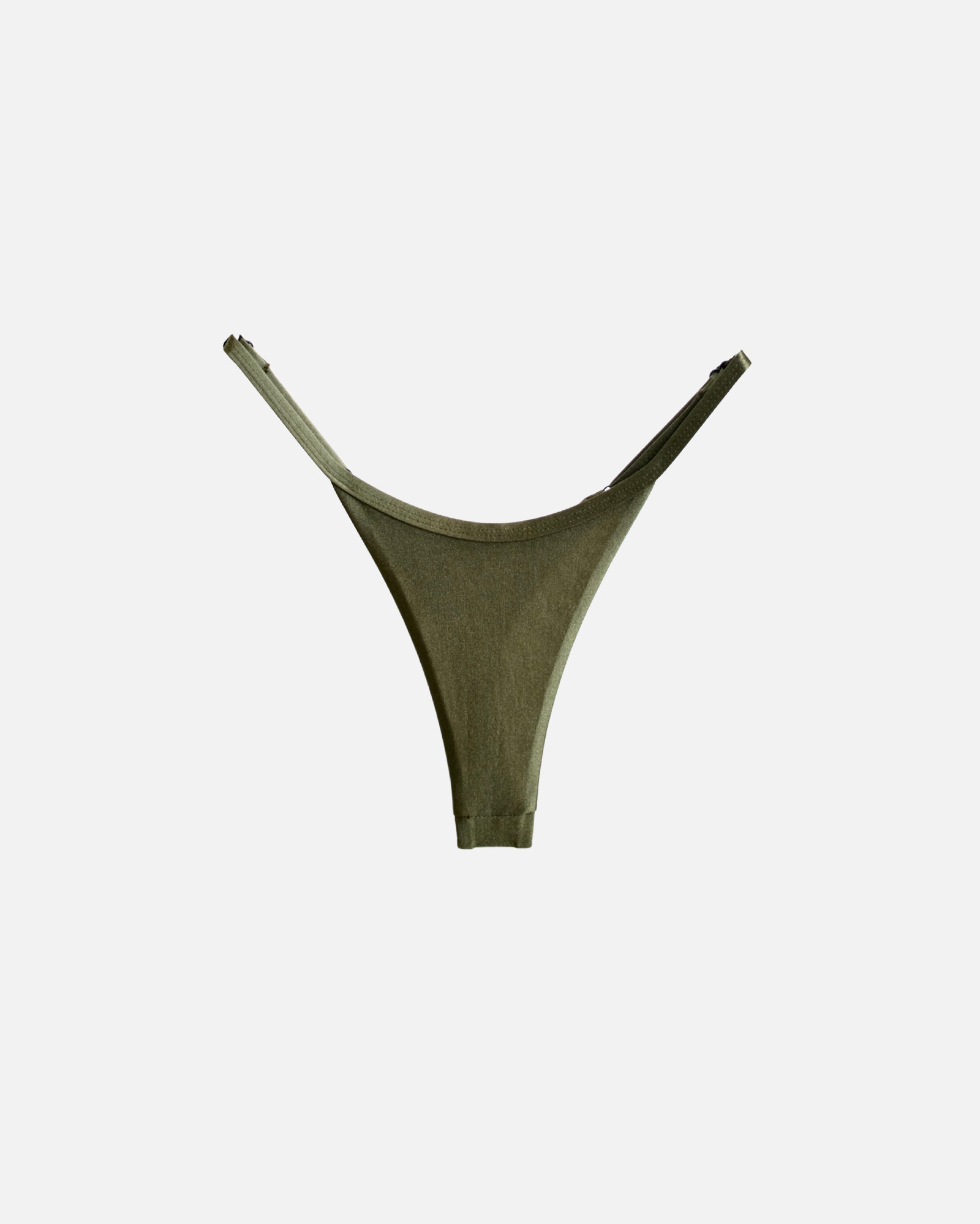 【絲光墨綠】SUNNY 極細日曬丁字泳褲