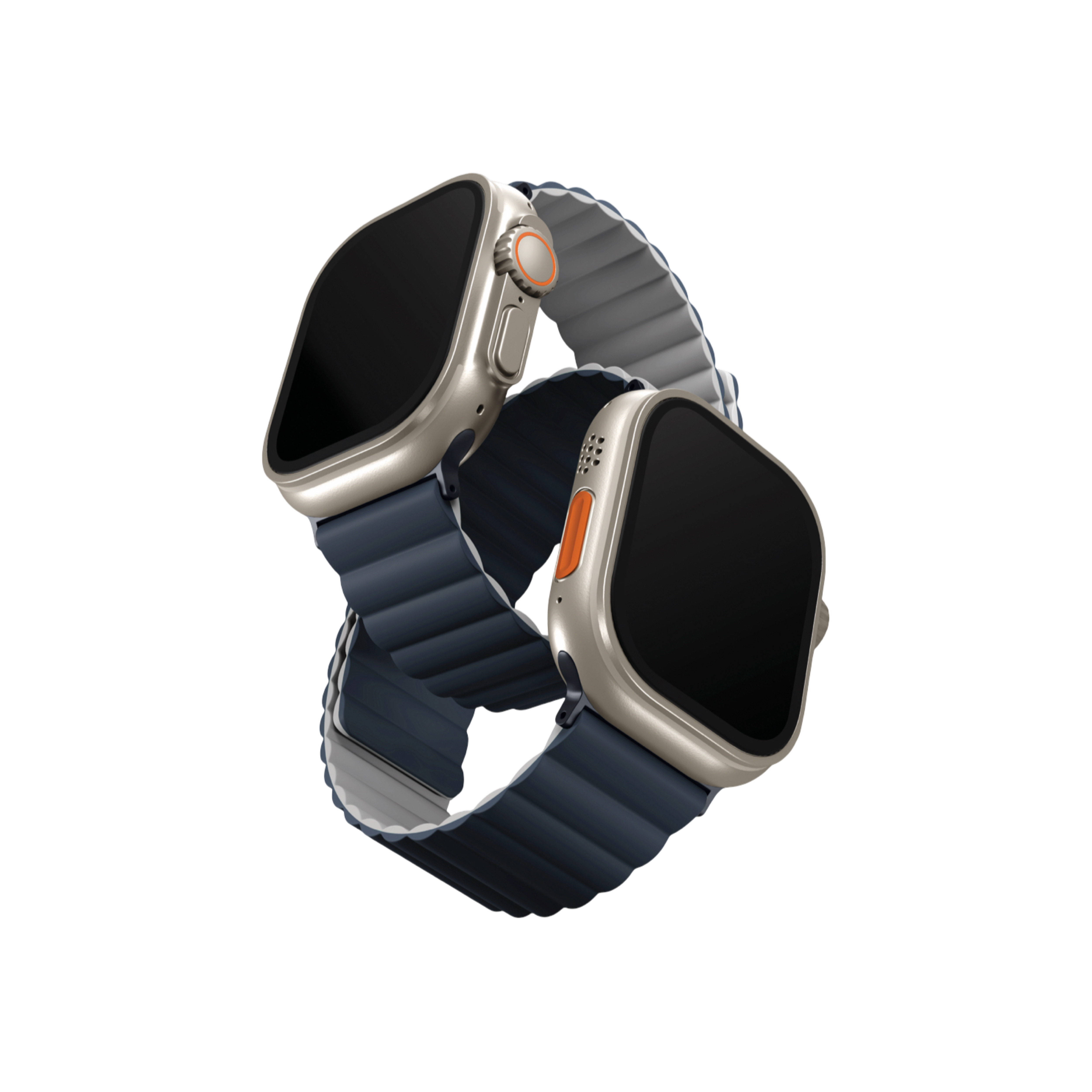 UNIQ Apple Watch 44/45/46/49mm Revix 雙色防水矽膠磁吸錶帶