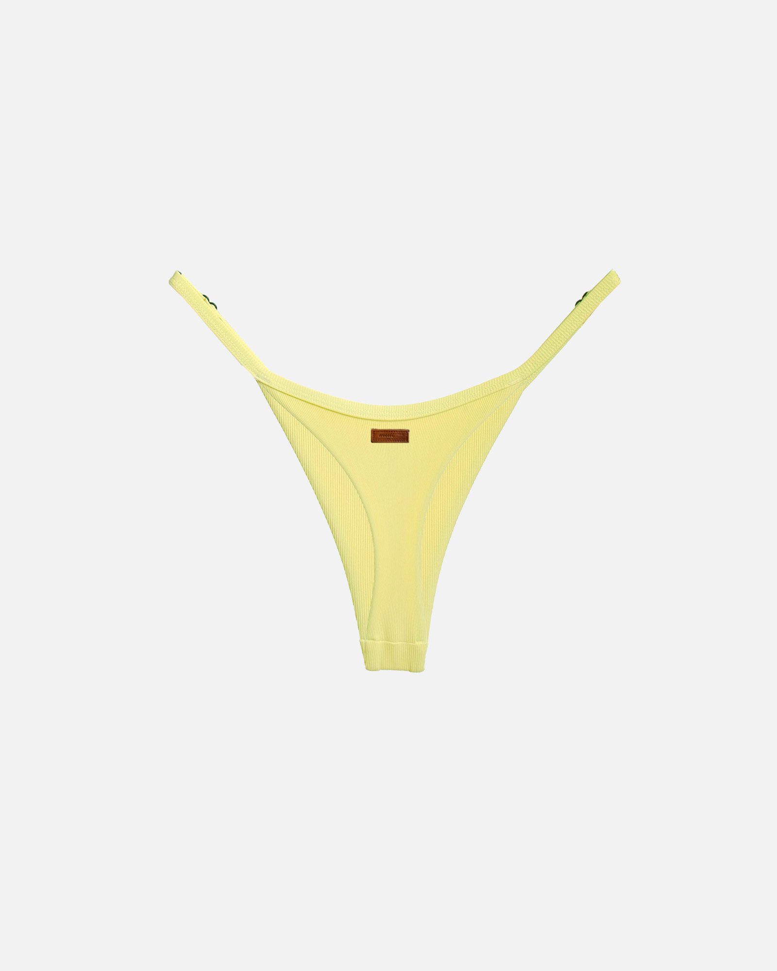 【羅紋美乃滋黃】SUNNY 極細日曬丁字泳褲