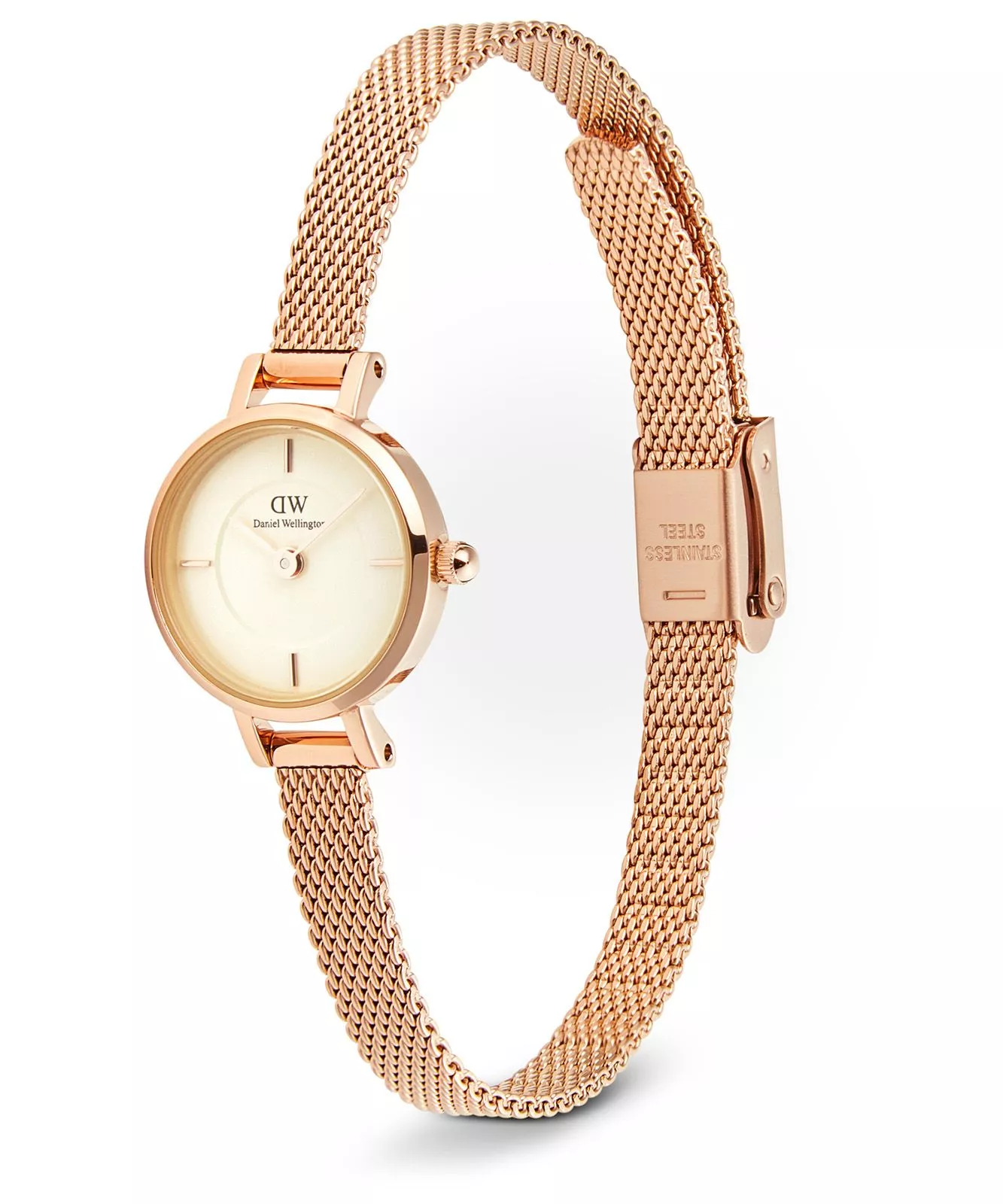 萬年鐘錶 - DW - Daniel Wellington  小錶徑玫瑰金米蘭錶帶女錶 DW00100741 錶徑 : 19mm