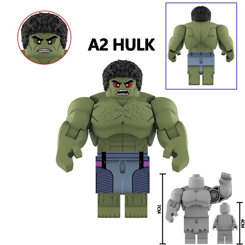 A2 Hulk Custom Minifigures Fit Lego (7CM) AF357