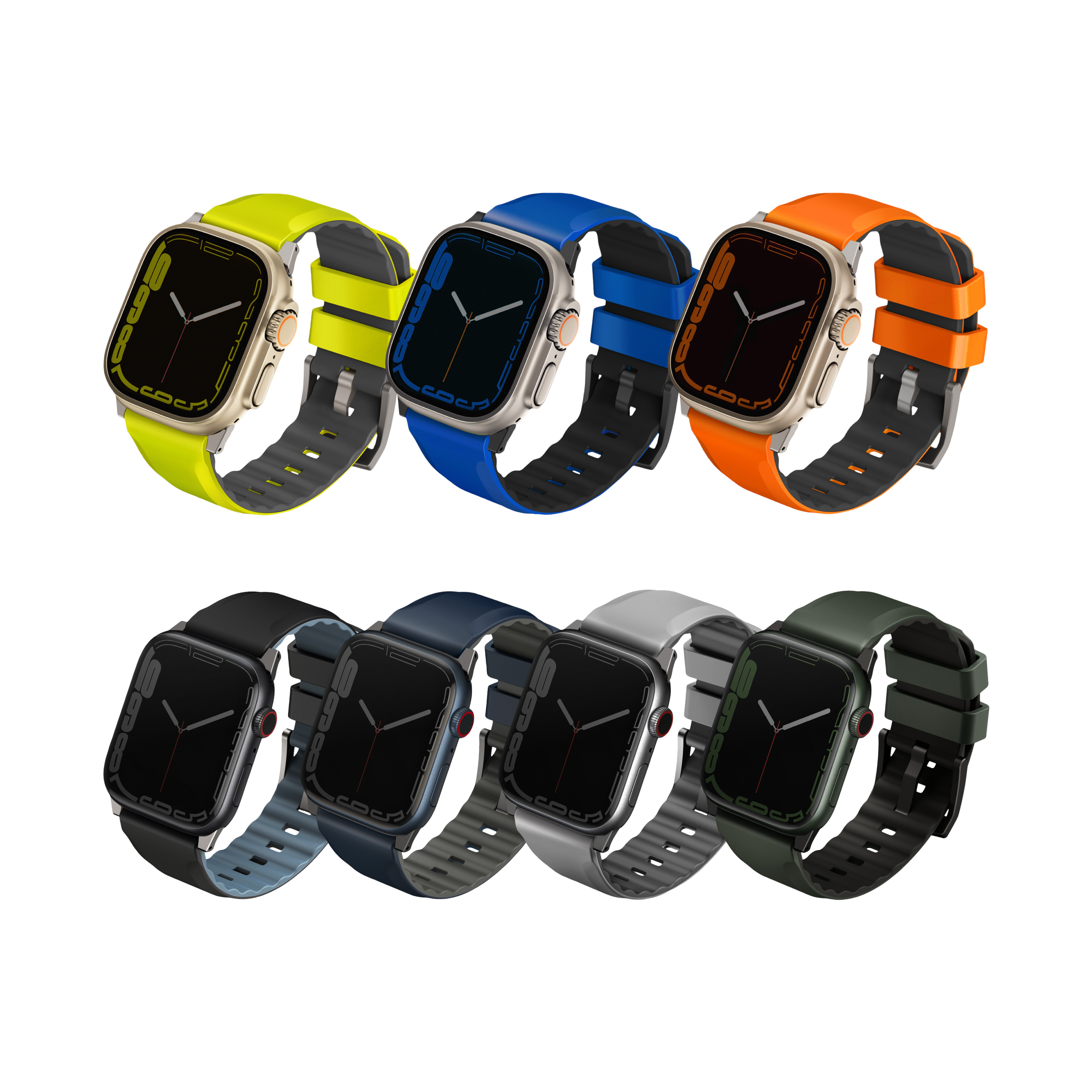 UNIQ Apple Watch 44/45/46/49mm Linus 防水矽膠錶帶