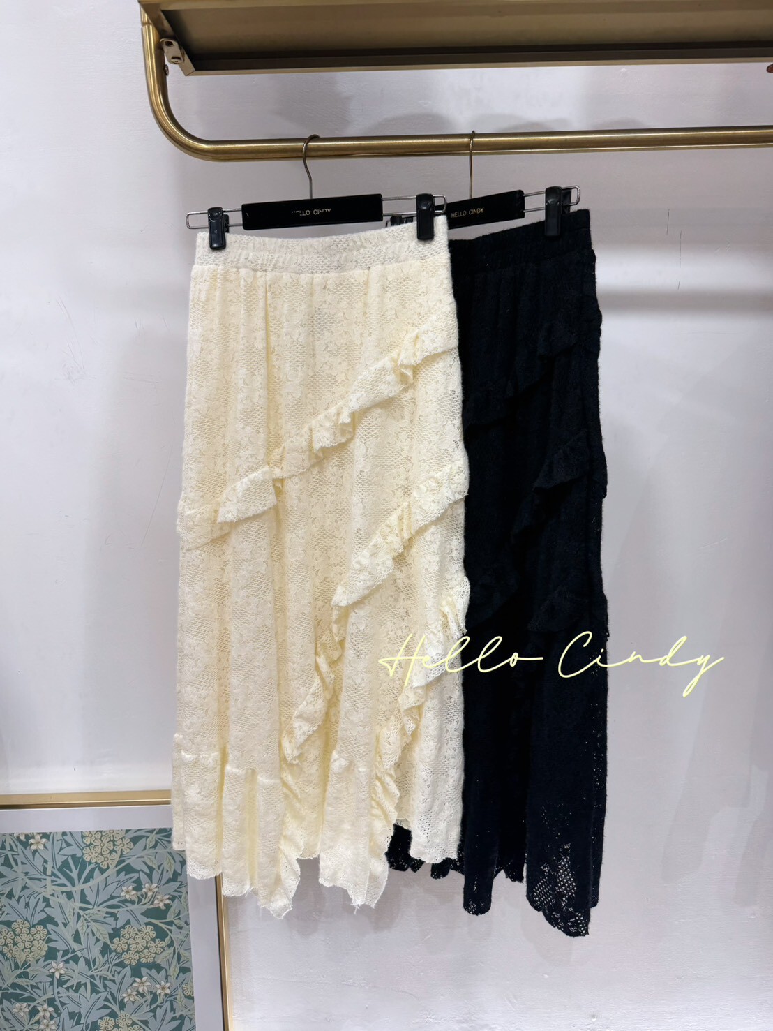 B01003 巴黎浪漫感內磨毛蕾絲裙