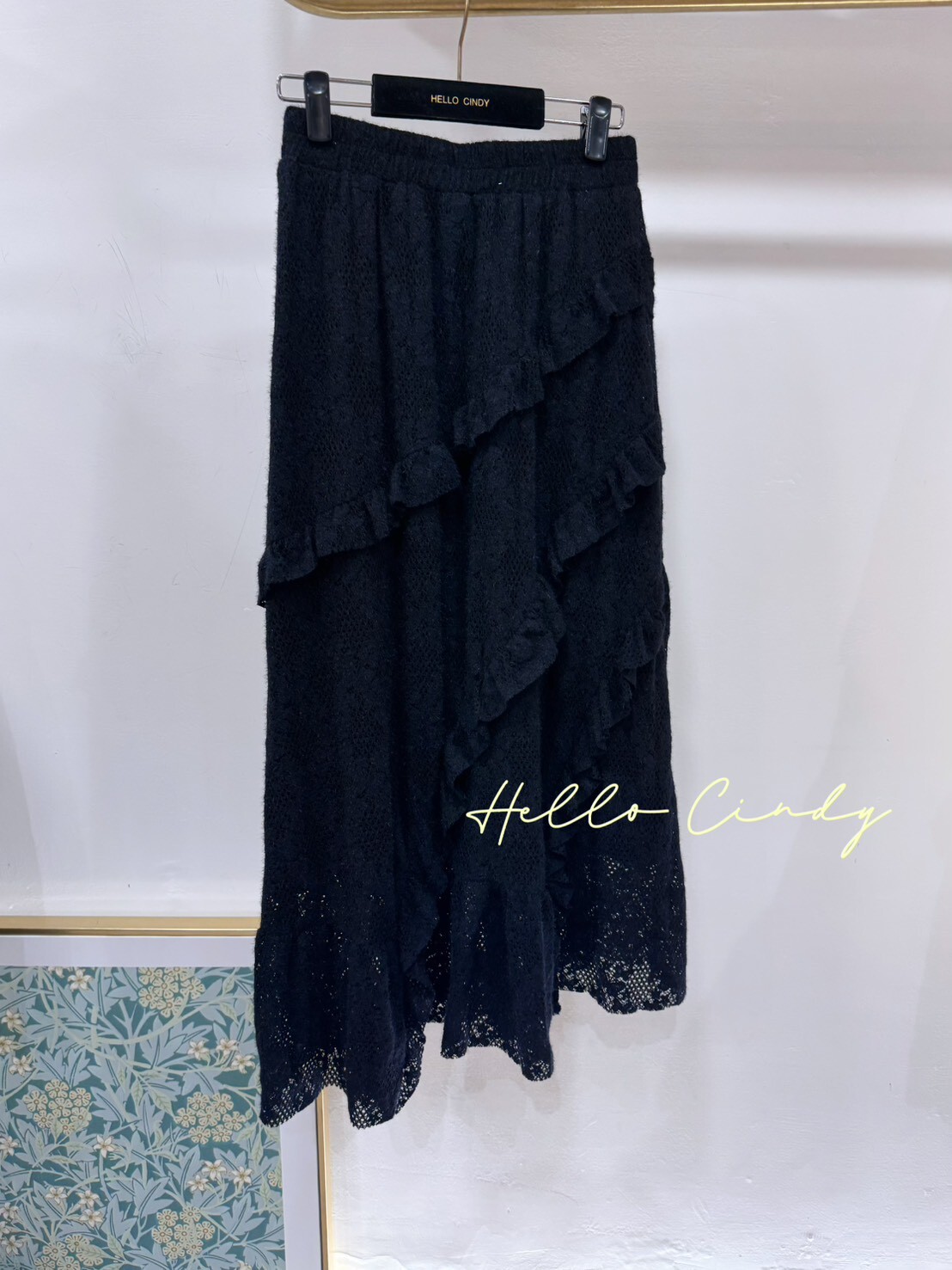 B01003 巴黎浪漫感內磨毛蕾絲裙