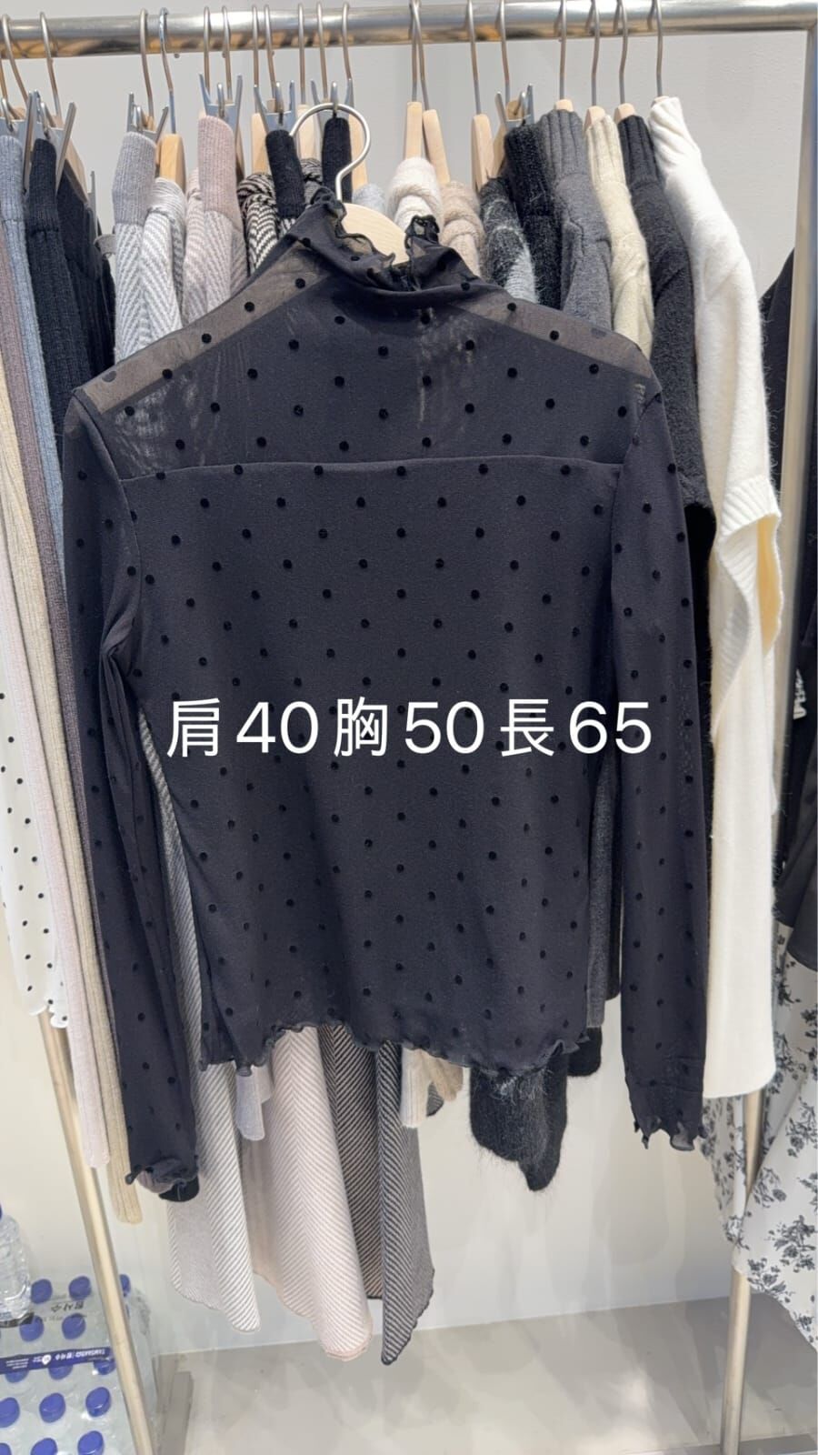 HP5416 點點木耳邊微透上衣