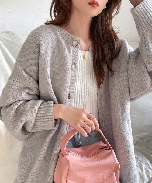 本週限時接單!! 日本🇯🇵連線 Classical Elf 2WAY圓領寬鬆針織開襟衫 兩面可穿 針織 開襟衫 針織衫 圓領 外套 外搭 長袖 6色(任買兩件7-11免運)/預購