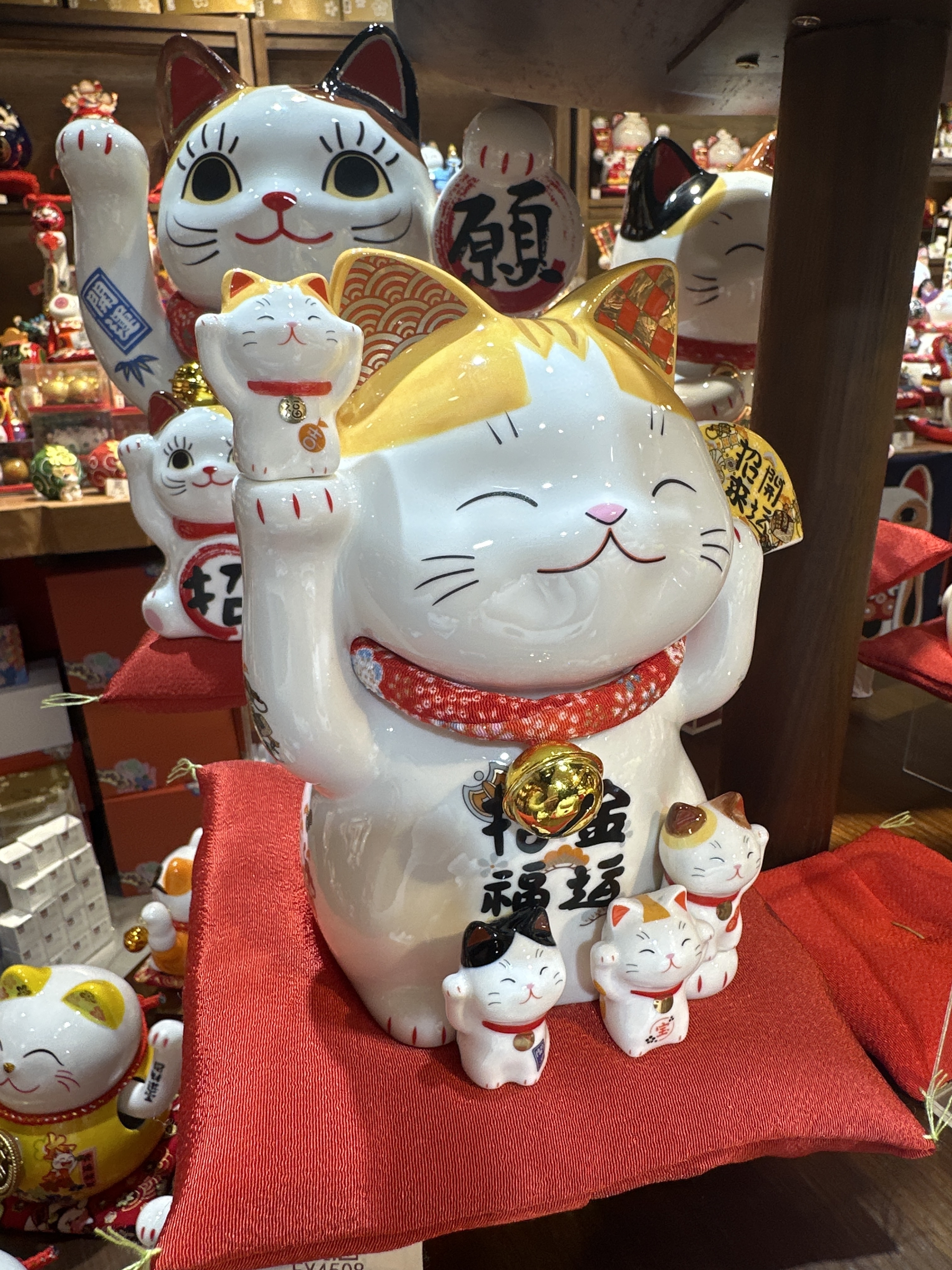 【直播】LL010632 彩繪金運招福招財貓存錢罐 (型號：FY4508)