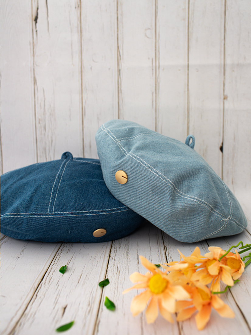 法式輕甜牛仔畫家貝蕾帽