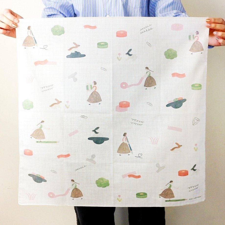 領帶 ネクタイ 田野裡、樹上 日本製純棉手帕 茶巾｜表現社