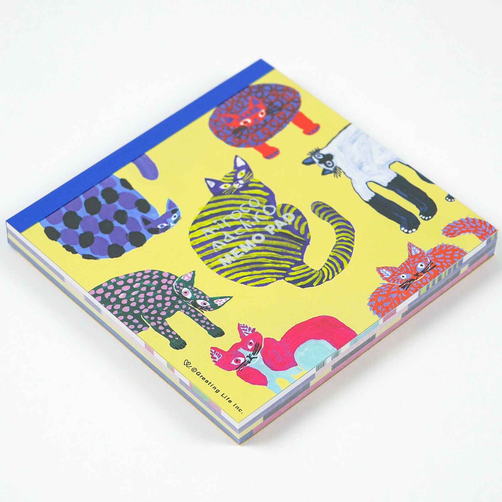 mirocomachiko_貓 120枚 方形便條紙 memo｜日本Greeting Life